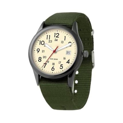 Unisex 38mm Rugged Outdoor Military Analog Watch for Everyday Wear